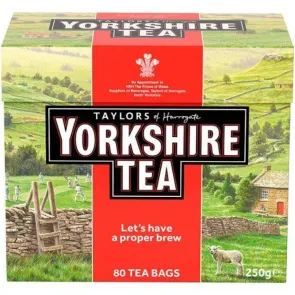 Ett klassiskt svart te från Yorkshire Tea förpackat i påsar.