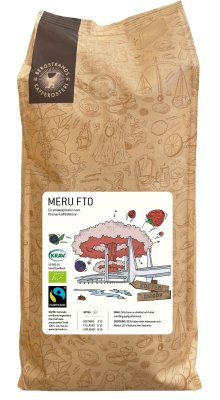 Zoom bild av Bergstrands Kafferosteri Meru Kaffebönor FTO är en 100 % Fairtrade-certifierad bryggkaffeblandning med balanserad friskhet, kraf