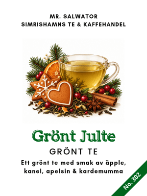 Zoom bild av Ett grönt te med smak av äpple, kanel, apelsin & kardemumma.