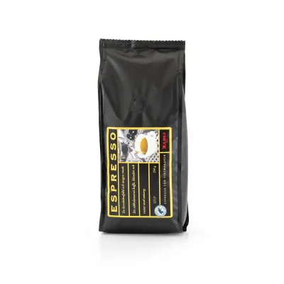 Zoom bild av Kahls klassiska espressorecept sedan 1950-talet. Innehåller Storbönig Brasil, tvättade sydamerikanska kaffen och Robusta.