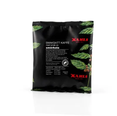 Zoom bild av Ett smaksatt kaffe med smörkola.