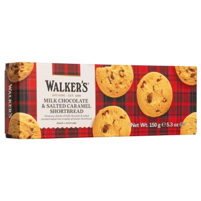 Zoom bild av Shortbread med smak av choklad och salt karamell.