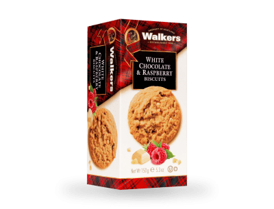 Zoom bild av Kakor med smak av hallon och vit choklad.