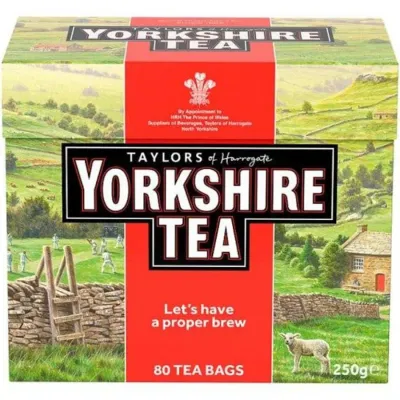 Zoom bild av Ett klassiskt svart te från Yorkshire Tea förpackat i påsar.